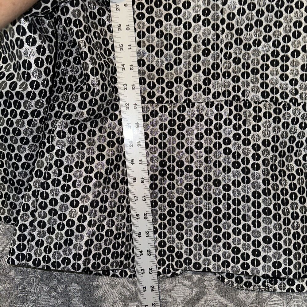 PETER NYGARD WOMEN BLACK & WHITE PATTERN Single Button BLAZER SZ 10 - Picture 8 of 8